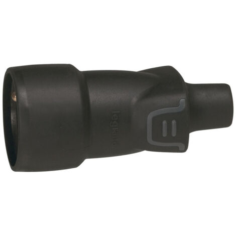 Prolongateur caoutchouc borne à vis 2P+T 16A IK08 IP44 à sortie droite LEGRAND 050446