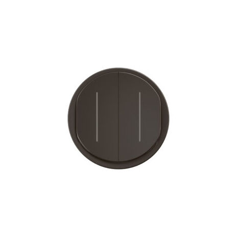 Legrand – Enjoliveur interrupteur va-et-vient double CN2007 – Témoin noir – Compatible avec mécanismes Soft 10AX – Utilisation intérieure uniquement