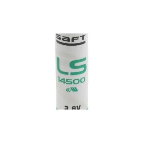 Pile AA lithium thionyle chloride 3.6 V – Capacité 2600 mAh – Tension stable pour dispositifs critiques – Température -60 à +85 °C – Saft - LS14500
