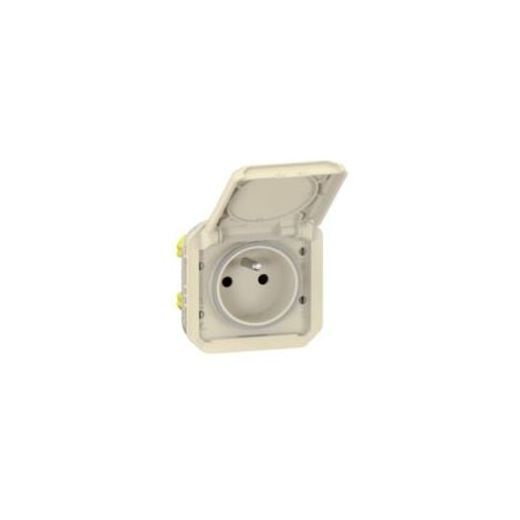 Prise de courant 2P+T étanche - composable - Sable - 069828L - Plexo - Legrand