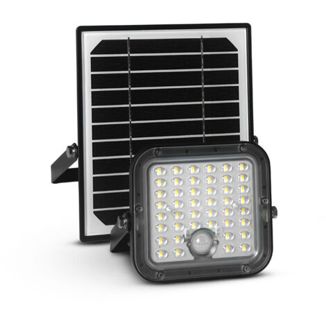 Projecteur LED Solaire - avec détecteur IR et télécommmande - 10W - 3000K - IP65 - 100751 - Miidex (1/5)