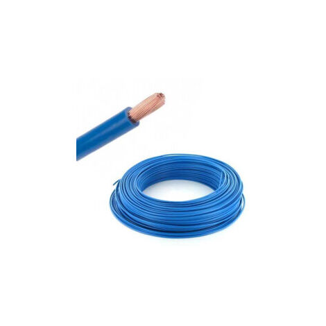 Fil électrique souple 25 mm² bleu – Cuivre multibrins pour câblage propre – Isolation PVC – Vendu au mètre – VK25B – Cable Courant Fort - H07VK25B
