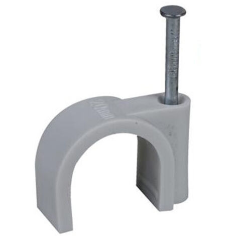 Attaches pontet 20 mm Grises - Lot de 100 attaches - 43512 - Euroh'm