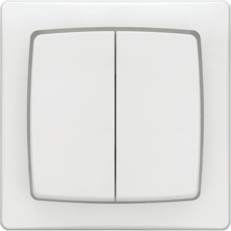 Transformeur double 5 en 1 : Iinterrupteur, va-et-vient ou poussoir - Lumineux - Blanc - Complet - ASL- 086020L - Legrand
