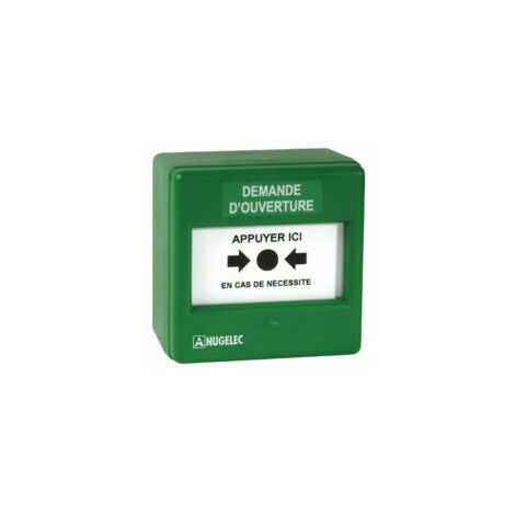 Coffret membrane simple action - Demande d'ouverture - Vert - NUG30344 - Nugelec