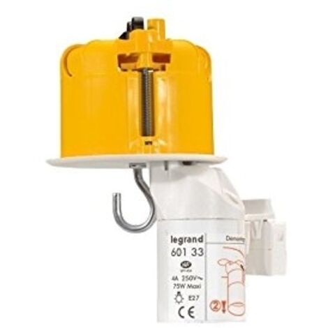 Legrand – Boitier de protection pour prise électrique 89334 – Kit point de centre avec douille et fiche DCL – Diamètre 67 mm, profondeur 50 mm