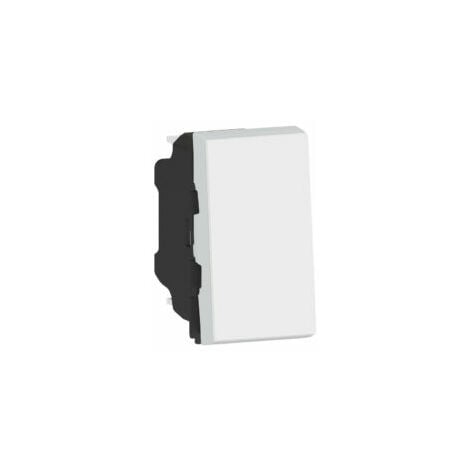 Poussoir inverseur avec borne libre de potentiel 6A 250V Mosaic - 1 module - Blanc - 077034L - Legrand