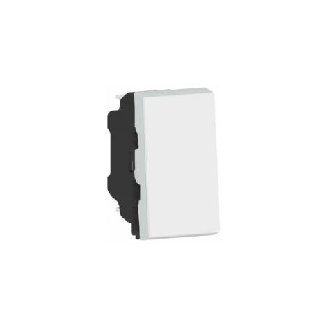 Poussoir inverseur avec borne libre de potentiel 6A 250V Mosaic - 1 module - Blanc - 077034L - Legrand