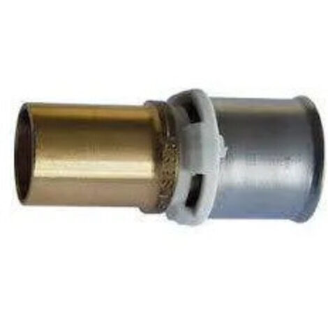 Pbtub – Raccord à sertir cuivre pour tube multicouche 18 mm – Fixation par douille à sertir – Longueur 51 mm – Raccord laiton