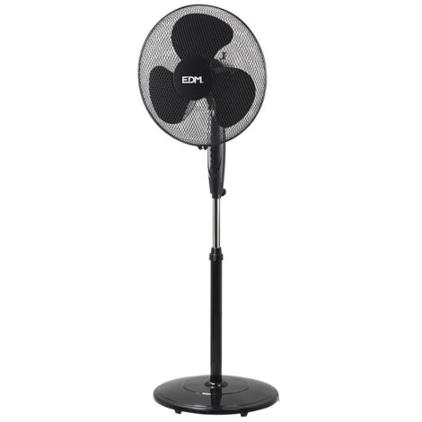 Ventilateur sur pied - avec base circulaire - Noir - Ø 40 cm - 33945 - EDM (1/3)