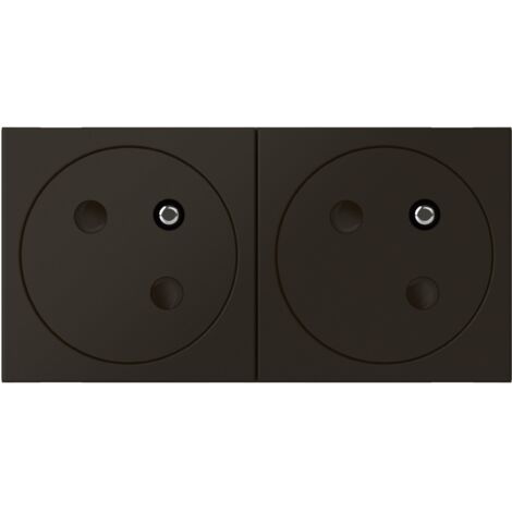 Prise de Courant 2 x 2P + T Surface Mosaic Link - Noir - 079192L