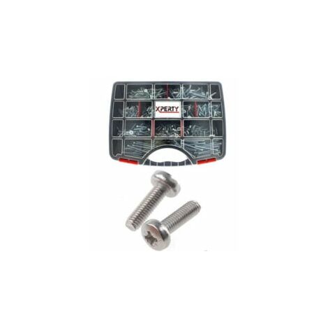 Coffret de vis à métaux - Acier zingué - Tête cylindrique - 700 pièces - XPE0461796 - Xperty (1/2)
