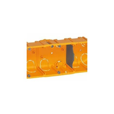 Legrand – Boîte d'encastrement mural 6-8 modules – Profondeur 40 mm – Plastique sans halogène – Installation horizontale ou verticale – Compatible cloisons sèches