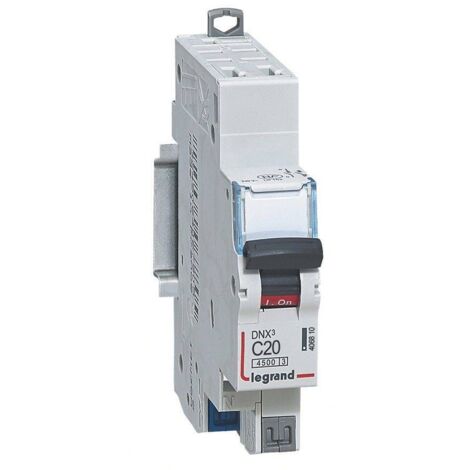 Disjoncteur Phase + Neutre -20A - courbe D - Auto/Auto - 406810 - Legrand
