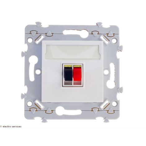Prise haut parleur IP20 - Essensya - WE290 - Hager