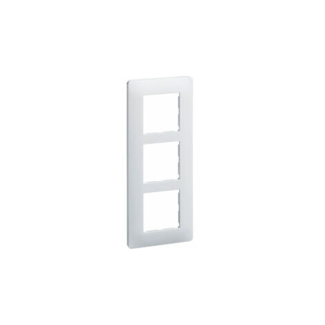 Plaque de finition 3 postes - Ent.57mm - Blanc - Essensya - WE407 - Hager