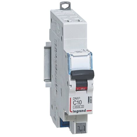 Disjoncteur Phase + neutre - 10A - courbe D - Auto/Auto - 406808 - Legrand