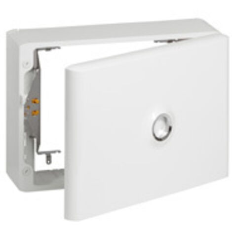 Legrand – Habillage Drivia 18 modules pour platine 13 modules – Blanc RAL9003 – Dimensions 250x355x103,5mm – Compatible porte transparente 401241