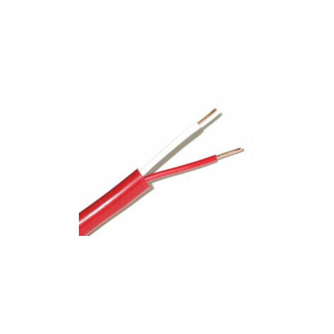 Câble pour alarme incendie 0,9 mm² – Gaine PVC rouge – 2 fils conducteurs en cuivre – Câble pré-gainé rigide au mètre