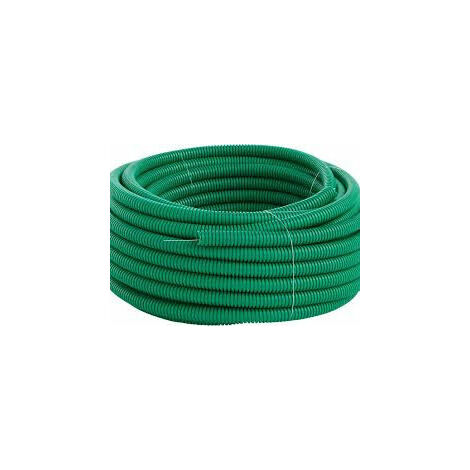 Gaine ICTA verte - Diamètre 20 mm - avec tire-fils - Rouleau de 100 m