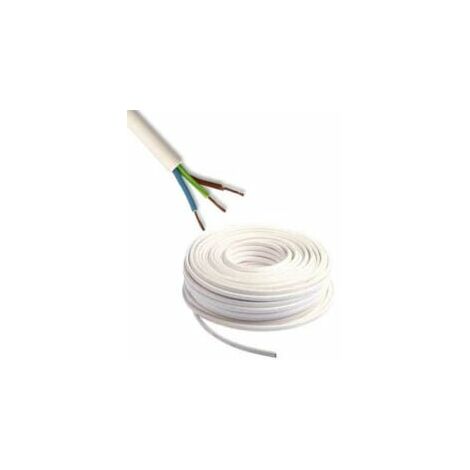 Câble électrique souple - HO5VVF3G 1 - Blanc - VVF3G1,5BL