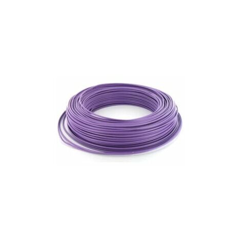 Fil électrique rigide - H07VU - 1,5mm² - Violet - VU1,5V - Couronne de 100m
