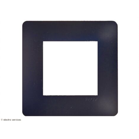 Hager – Plaque de finition anthracite 1 poste 71 mm – Montage horizontal ou vertical – Fixation à clipser – WE521