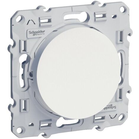 Schneider Electric – Interrupteur va-et-vient avec poussoir S520285 – 10A – Blanc – Fixation par vis – Indice de protection IP21 – Éco-conçu Green Premium