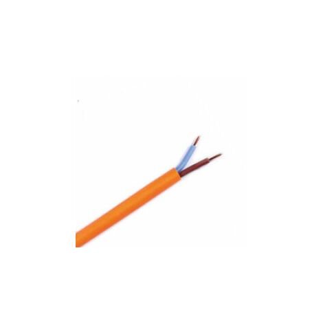 Câble CR1 anti feu 2 x 1,5 mm² – Pour circuits de sécurité incendie – Gaine PVC orange – Vendu au mètre