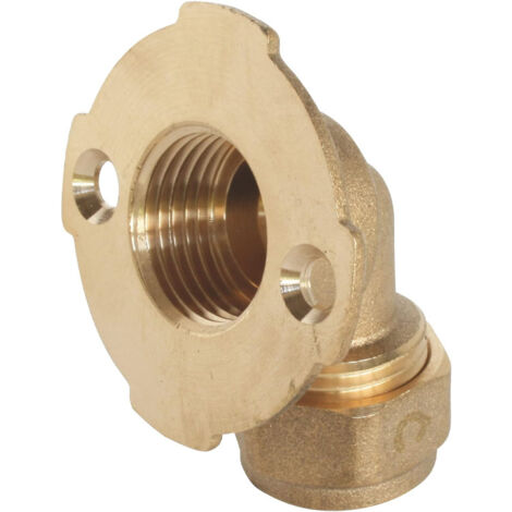 Raccord à compression tube PER Ø12 - Coude mural 105° Femelle 1/2" (15/21) - Somatherm