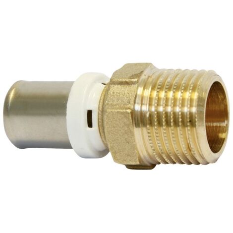 Raccord droit mâle multicouche 20/27 fixe à sertir - Ø26-3/4” - 30311-26-20 - Fixoconnect - Ayor (1/5)