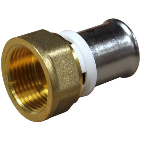 Raccord droit femelle multicouche 26/34 fixe à sertir - Ø26-1” - 30312-26-26 - Fixoconnect - Ayor
