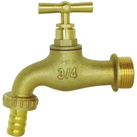 Robinet de puisage à potence brut - Mâle 3/4" - Raccord au nez 3/4