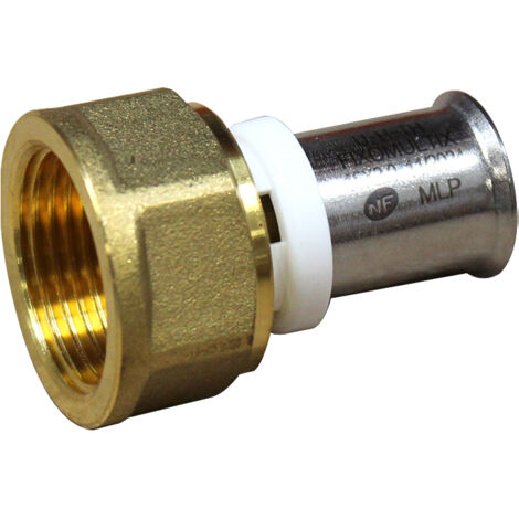 Raccord droit femelle multicouche 20/27 fixe à sertir - Ø16-3/4” - 30312-16-20 - Fixoconnect - Ayor