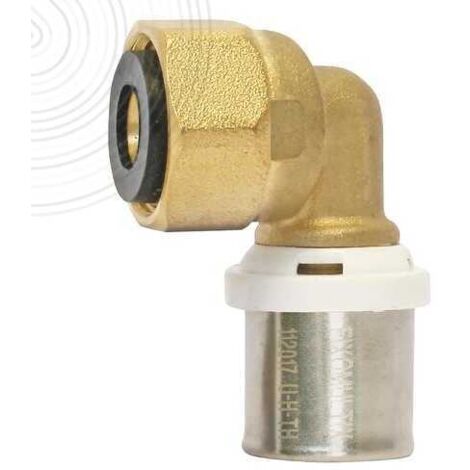 Ayor – Coude à sertir écrou tournant 15/21 303631615 – Ø16-1/2” – Raccord multicouche pour chauffage et distribution d'eau – Pression 15 bars (1/3)