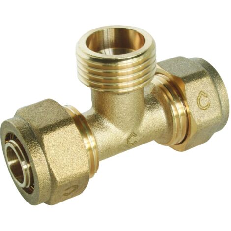 Raccord à compression - male au centre 15/21 - PER Ø12