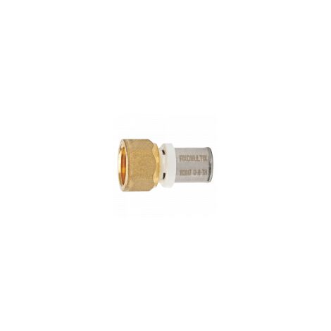 Raccord droit femelle multicouche 26/34 fixe à sertir - Ø20-1” - 30312-20-26 - Fixoconnect - Ayor