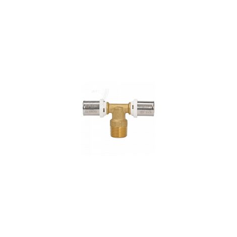 Té mâle à sertir multicouche 15/21 - Ø16-1/2” - 30341-16-15 - Fixoconnect - Ayor (1/3)