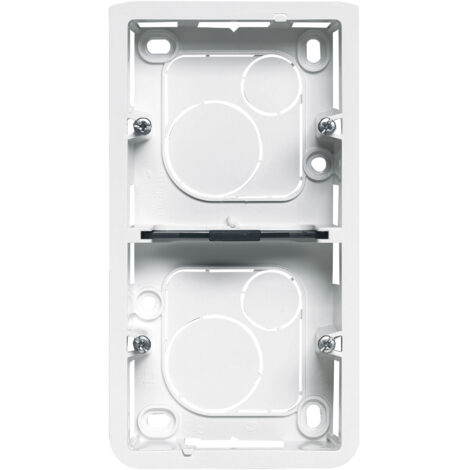LEGRAND Double cadre saillie vertical Mosaic, LEGRAND blanc brillant