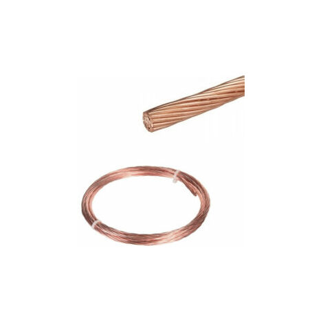 Câble de terre cuivre nu 25 mm² souple – Vendu à la coupe au mètre – Résistance à la corrosion – CABLETTE