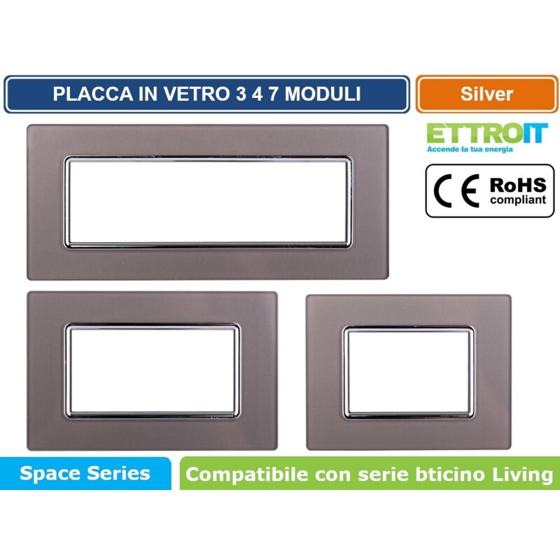 Détecteur De Mouvement Ettroit Série Space - Gris, Compatible BTicino Living