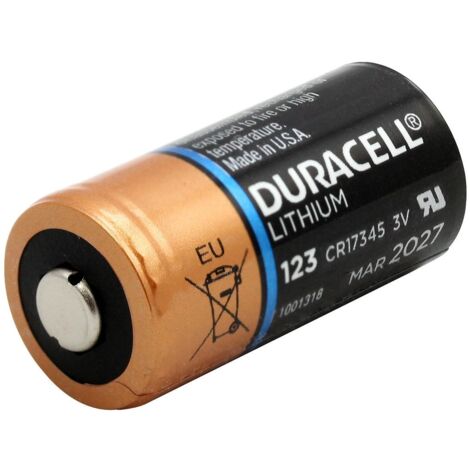 Pila al litio 3V 1500mAh Duracell - CR123, CR123A, CR17345 (1/2)