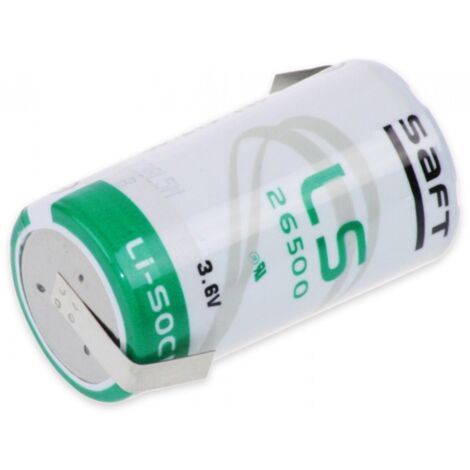 Pila al litio - cloruro di tionile (li-socl2) 3,6V 7,7Ah con linguette a saldare Saft LS26500 - C