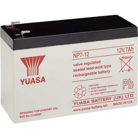 Batteria al piombo ermetica 12V 7Ah - Yuasa NP7-12