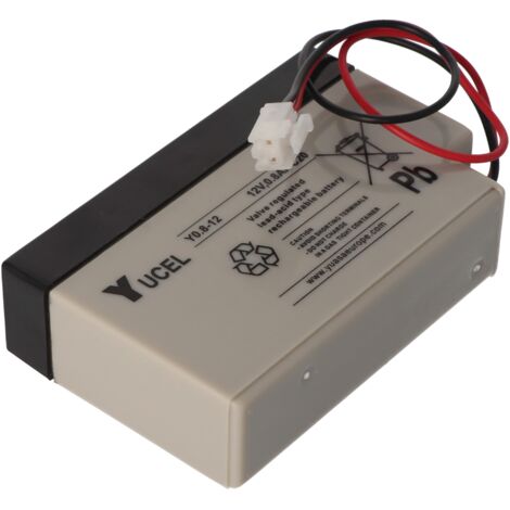 Batteria Al Piombo SKB 12V 0,8Ah | Con Connettore AMP Per Tende Da Sole Heim & Haus