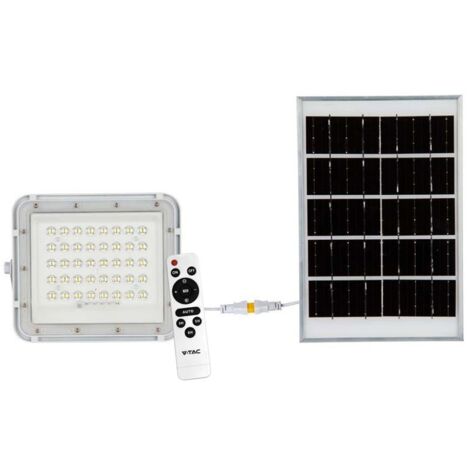 V-TAC Faro LED con Telecomando e Pannello Solare 10W Bianco Naturale IP65