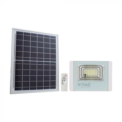 Faro LED 16W 6400K con pannello solare e telecomando, bianco - V-TAC VT-40W 10407 (1/5)