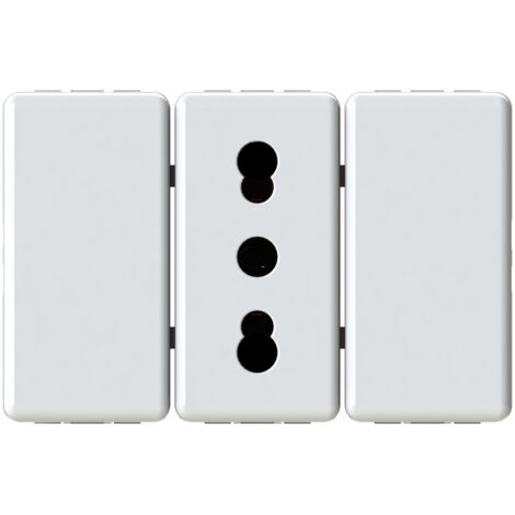 4x Presa Schuko 2P+T 16A, Compatibile Con Vimar Arke, Bianco