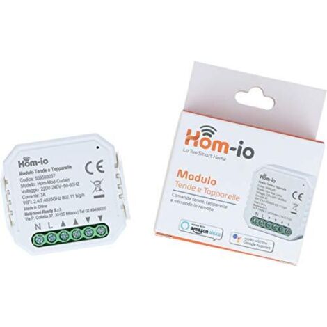 Modulo relè smart WiFI, comando saliscendi, 3A - Hom-io Hom-Mod-Curtain