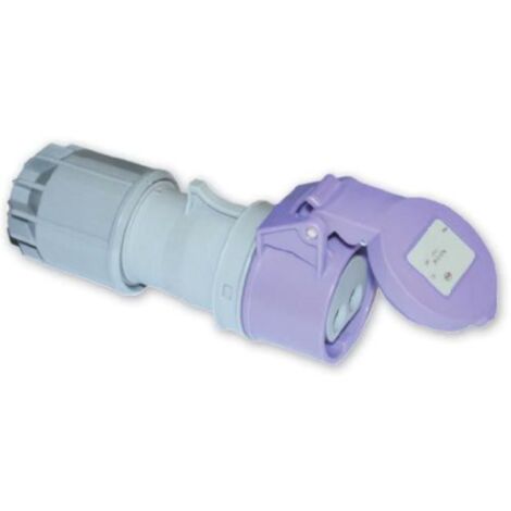 Presa per bassissima tensione, 24V, 2P, 16A, IP54, viola - Rosi 9011 (1/2)
